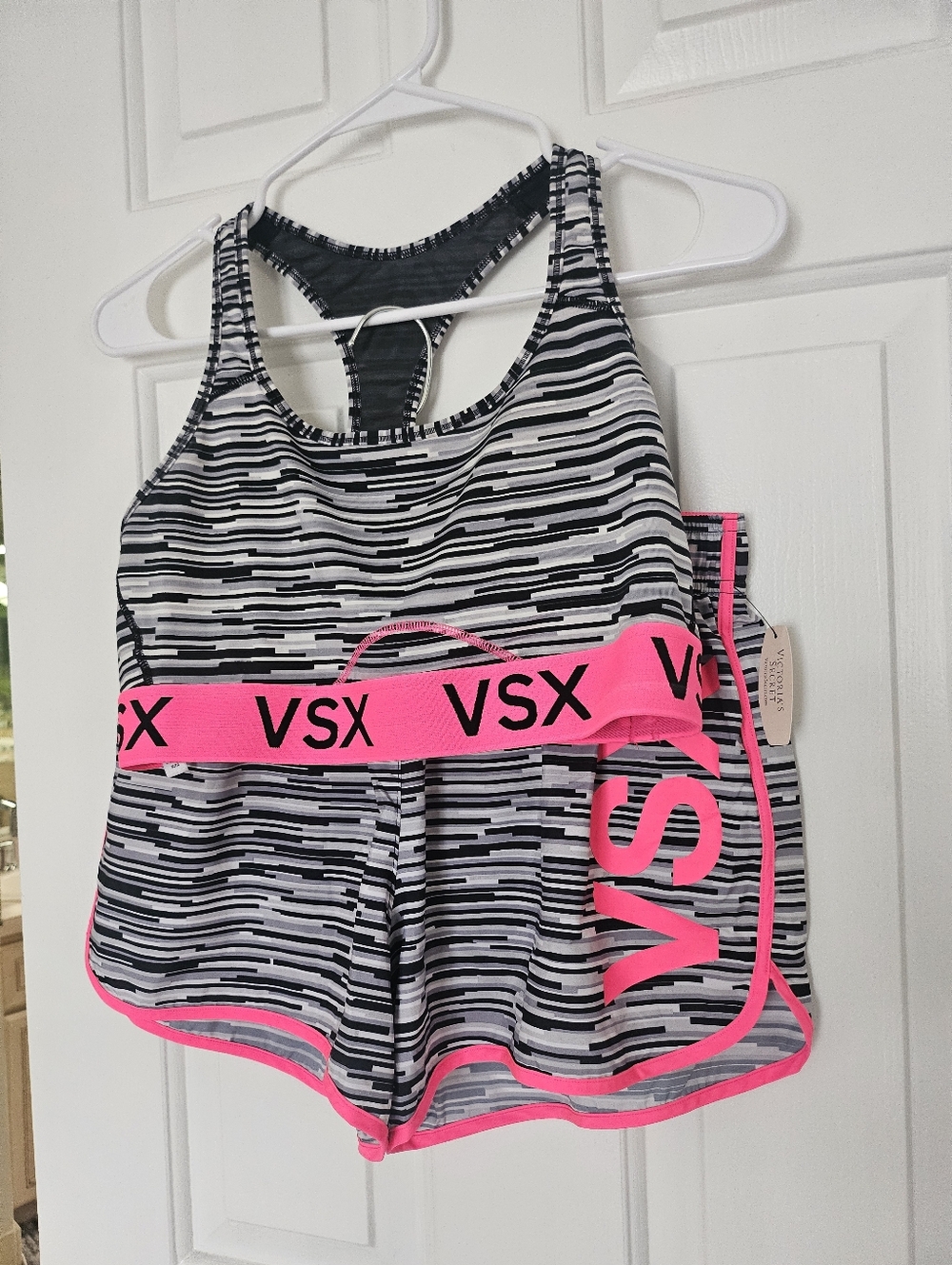 Victoria's Secret VSX Racerback Sports Bra (NWOT) & Shorts (NWT) Mixed Set